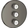 Grohe Grohtherm SmartControl Panneau de contrôle 3 sorties, Hard Graphite brossé (29122AL0)
