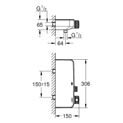 Grohe Grohtherm SmartControl Mitigeur thermostatique Douche (34719000)