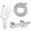 GROHE Mitigeur bain douche Precision Get avec douchette 3jets Vitalio Smartactive 130 Cube et flexible 200cm