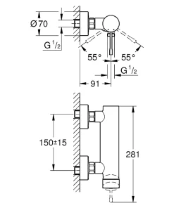 GROHE Mitigeur monocommande Douche ESSENCE Supersteel 33636DC1