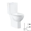 GROHE Pack WC à poser Bau Ceramic quickfix + Accessoires salle de bain Essentials Cube