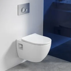 Grohe Pack WC Bâti-support Rapid SL + WC sans bride SAT + Abattant SoftClose + Plaque Chrome (RapidSL-Project-1)