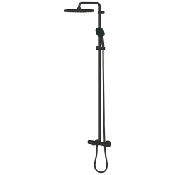 Grohe Vitalio Comfort 250 colonne de douche thermostatique bain/douche + douche de tête + douchette à main, noir mat (G269842431)