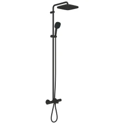 Grohe Vitalio Comfort 250 colonne de douche thermostatique bain/douche + douche de tête + douchette à main, noir mat (G269842431)