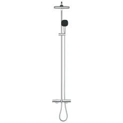 Grohe Vitalio Comfort 250 Colonne de douche avec mitigeur thermostatique + Douche de tête + Douchette 2 jets, chrome (G26984001)