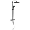 Grohe Vitalio Comfort 250 colonne de douche thermostatique + douche de tête + douchette à main 2 jets, noir mat (G266962431)