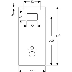 Habillage bâti-support blanc Lineo Geberit