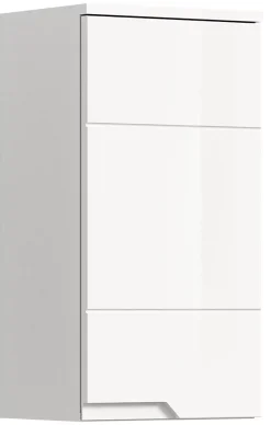 Hama - Armoire suspendue (L/H/P : 38x73x27 cm) en imitation blanc et blanc brillant profond