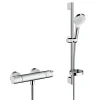 Hansgrohe Ecostat Pack Mitigeur Thermostatique + Set de douche Crometta Vario avec porte-savon (13211000-Crometta2)