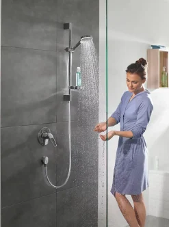 Hansgrohe Ecostat Pack Mitigeur Thermostatique + Set de douche Crometta Vario avec porte-savon (13211000-Crometta2)