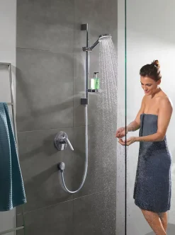 Hansgrohe Logis Pack Mitigeur monocommande + Set de douche Crometta Vario avec porte-savon (71600000-Crometta2)