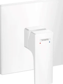 Hansgrohe Metropol Set de finition pour mitigeur douche encastré, poignée manette, Blanc mat (32565700)