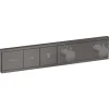 Hansgrohe RainSelect Module thermostatique encastré noir chromé brossé avec 2 fonctions (15380340)