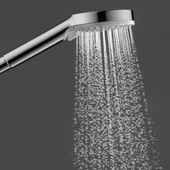 Hansgrohe Vernis Blend Set de douche mitigeur + Douchette à main 2 jets + Barre 65cm, Chrome (71646000-Vernis)