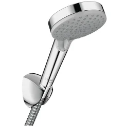 Hansgrohe Vernis Blend Set de douche avec support mural, Douchette 100 Vario 2 jets EcoSmart, Flexible 160cm, Chrome (26278000)
