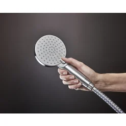 Hansgrohe Vernis Shape Colonne de douche 230 1jet Green 5,7 l/min avec mitigeur thermostatique, Chrome (26319000)