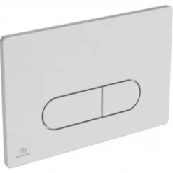 Ideal Standard Plaque de commande carrée Oleas , double flux, mécanique Blanche