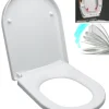 Idevit Abattant WC à fermeture douce Softclose adaptable sur la plupart des cuvettes, blanc (EASY2244)