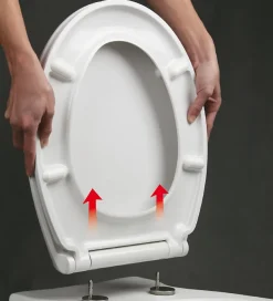 Idevit Abattant WC à fermeture douce Softclose adaptable sur la plupart des cuvettes, blanc (EASY2244)