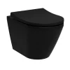 Integra WC sans bride + Abattant avec frein de chute en Duroplast, Noir mat (7041-083-6285)