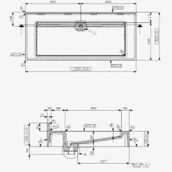 iStone Plan vasque autoportant fabriqué en France, 1200x520x100mm, en Solid Surface, blanc mat