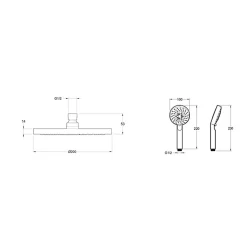 Jacob Delafon Robinet de douche avec mitigeur encastrable mécanique Modulo rond