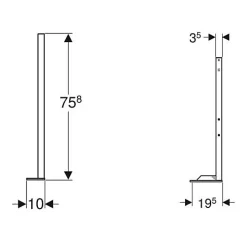 Jeu de pieds autoportants pour bâti-supports DUOFIX - GEBERIT - 111.849.00.2