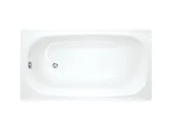 Jika (Groupe Roca) Riga 130 x 70 cm Baignoire gain de place 150 L en acier émaillé, sans pieds, blanc (H2340300000001)