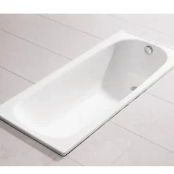 Jika (Groupe Roca) Riga 120 x 70 cm Baignoire gain de place 140 L en acier émaillé, sans pieds, blanc (H2340200000001)