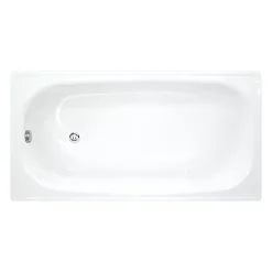 Jika (Groupe Roca) 140x70 cm Ensemble baignoire Riga universelle + Pare baignoire pivotant chrome + pieds (A140-SETP)