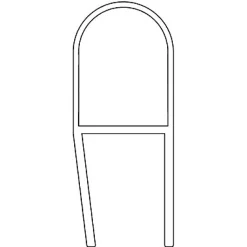 Joint d'étanchéité bas horizontal pour pare-baignoires, 100 cm, transparent pour verre 4-5 mm
