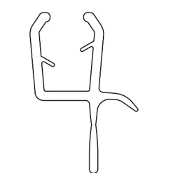 Joint d'étanchéité bas horizontal pour portes de douche, 100 cm, transparent pour verre 5 mm