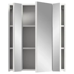Kai - Armoire de toilette (L/H/P : 60x70x18 cm) en imitation blanc