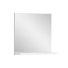 Kai - Miroir mural (L/H/P : 60x59x18 cm) en imitation blanc et surface miroir