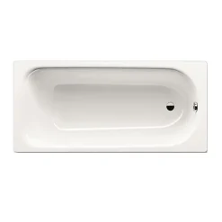 Kaldewei 170x70 cm Ensemble baignoire Eurowa universelle + Pare baignoire pivotant chrome + pieds (KW312-SETP1)