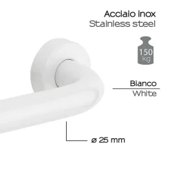 Kiamami Valentina 30Cm Manche En Acier Blanc Pour Personnes Âgées Et Handicapées