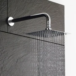 Kibath Bras de douche rond mural 40 cm finition chromée en laiton