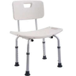 Kibath Pack chaise de douche et poignée de sécurité, finition chrome brillant, ABS