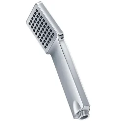 Kibath Poignée de douche manuelle 1 position carrée finition chrome poli en ABS