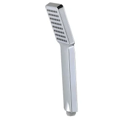 Kibath Poignée de douche manuelle 1 position carrée finition chrome poli en ABS