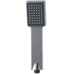 Kibath Poignée de douche manuelle 1 position carrée finition chrome poli en ABS