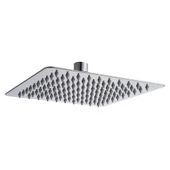 Kibath Pommeau de douche carré 20x20 cm, finition chrome poli, en laiton