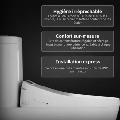 Kit Abattant WC Japonais Lavant avec eau chaude (Forme U)