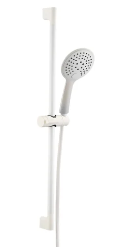 Kit de douche avec barre + douchette 3 jets, blanc, Essebagno Luisa