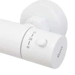 Kit de douche avec thermostat Lungo White Matt
