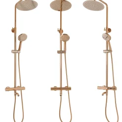 Kit de douche avec thermostat REA Lungo Rose Gold