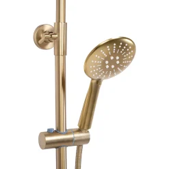 Kit de douche avec thermostat REA Lungo Gold Brush