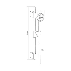 Kit de douche Chrome ARIA - bain-bain