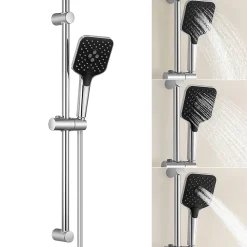 Kit de douche, Douchette 3 Fonctions, SOFETIY MAX Ensemble de Douche Design Réglable en Hauteur, Pommeau de douche, barre