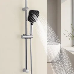 Kit de douche, Douchette 3 Fonctions, SOFETIY MAX Ensemble de Douche Design Réglable en Hauteur, Pommeau de douche, barre